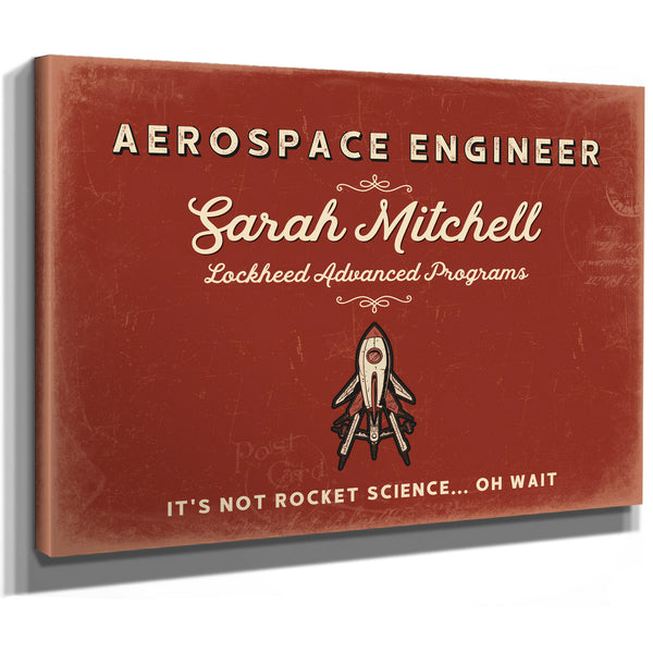 Personalized Aerospace Engineer Sign, It's Not Rocket Science... Oh Wait, Brick & Black, image 8