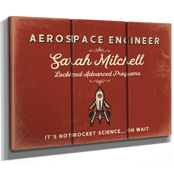 Personalized Aerospace Engineer Sign, It's Not Rocket Science... Oh Wait, Brick & Black, image 14