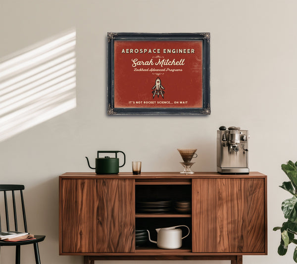 Personalized Aerospace Engineer Sign, It's Not Rocket Science... Oh Wait, Brick & Black, image 15