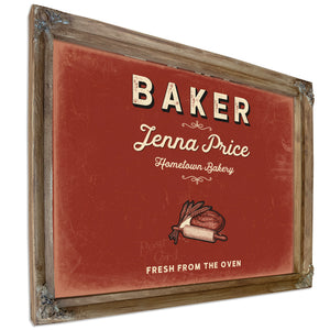 Personalized Baker Sign, Fresh From the Oven, Brick & Black, image 6