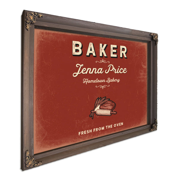 Personalized Baker Sign, Fresh From the Oven, Brick & Black, image 7