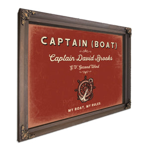 Personalized Boat Captain Sign, My Boat, My Rules, Brick & Black, image 7