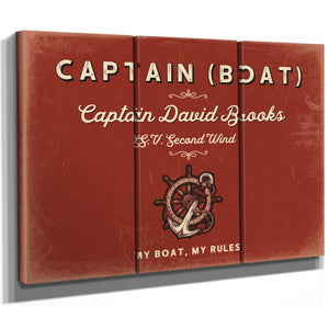 Personalized Boat Captain Sign, My Boat, My Rules, Brick & Black, image 14
