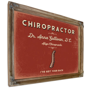 Personalized Chiropractor Sign, I've Got Your Back, Brick & Black, image 6
