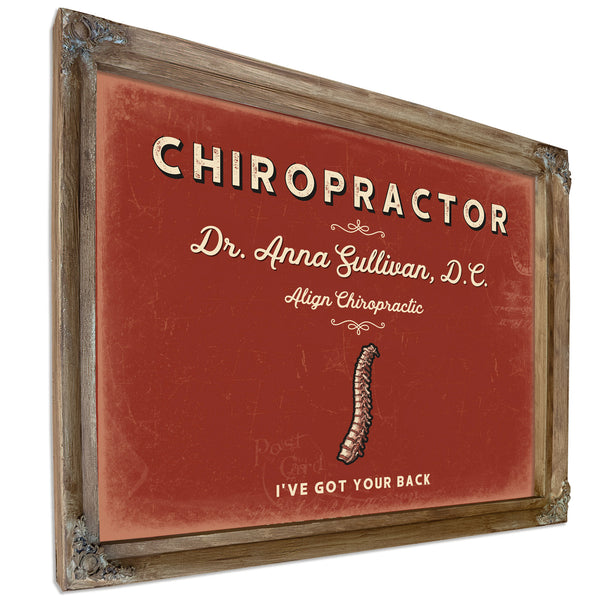 Personalized Chiropractor Sign, I've Got Your Back, Brick & Black, image 6