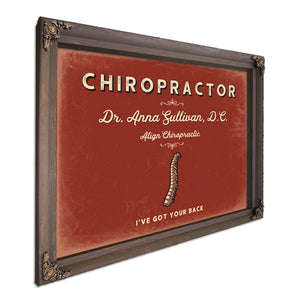 Personalized Chiropractor Sign, I've Got Your Back, Brick & Black, image 7