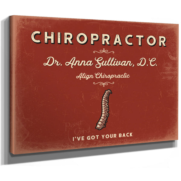 Personalized Chiropractor Sign, I've Got Your Back, Brick & Black, image 8