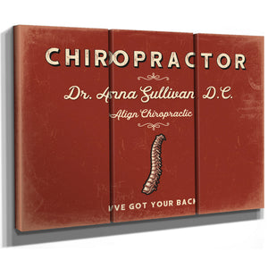 Personalized Chiropractor Sign, I've Got Your Back, Brick & Black, image 14