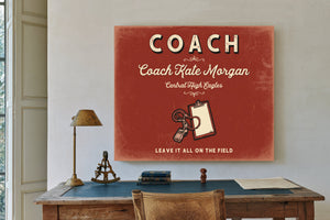 Personalized Coach Sign, Leave It All on the Field, Brick & Black, image 2