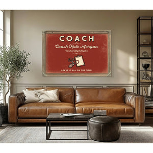 Personalized Coach Sign, Leave It All on the Field, Brick & Black, image 3