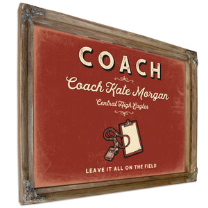 Personalized Coach Sign, Leave It All on the Field, Brick & Black, image 6