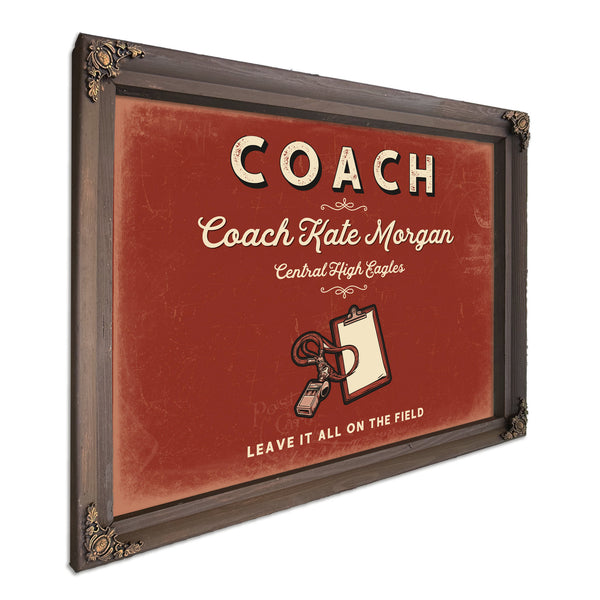 Personalized Coach Sign, Leave It All on the Field, Brick & Black, image 7