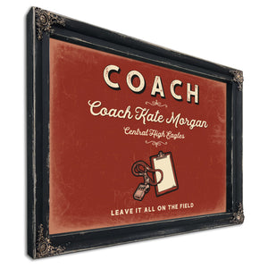 Personalized Coach Sign, Leave It All on the Field, Brick & Black, image 1