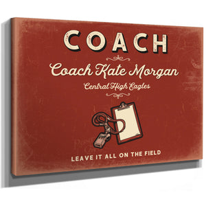 Personalized Coach Sign, Leave It All on the Field, Brick & Black, image 8