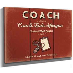 Personalized Coach Sign, Leave It All on the Field, Brick & Black, image 14