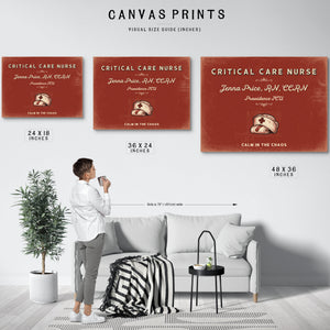 Personalized Critical Care Nurse Sign, Calm in the Chaos, Brick & Black, image 10