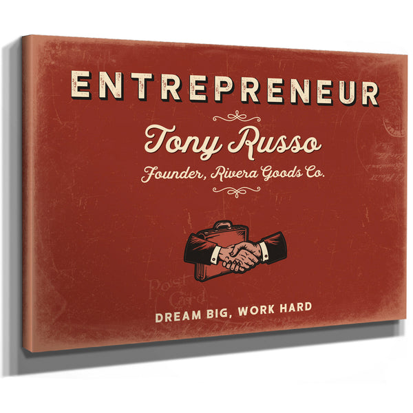 Personalized Entrepreneur Sign, Dream Big, Work Hard, Brick & Black, image 8