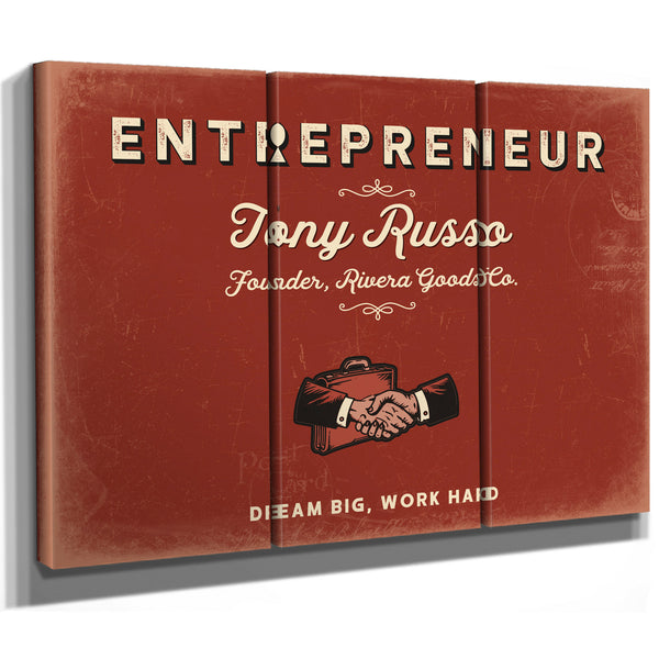 Personalized Entrepreneur Sign, Dream Big, Work Hard, Brick & Black, image 14