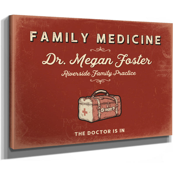 Personalized Family Medicine Sign, The Doctor Is In, Brick & Black, image 8