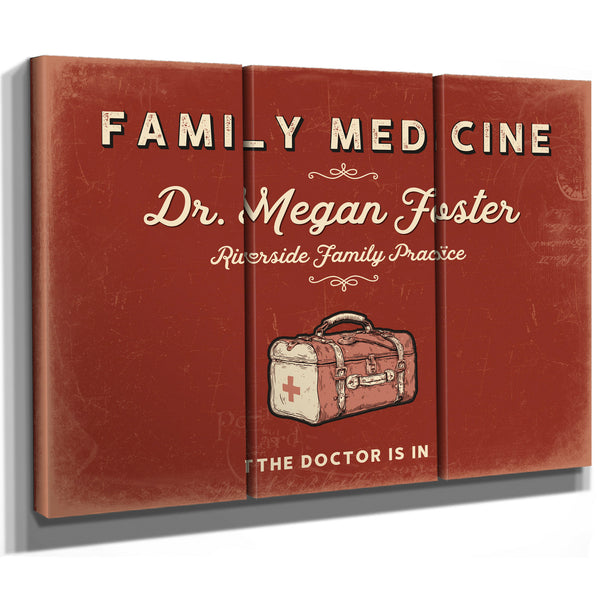 Personalized Family Medicine Sign, The Doctor Is In, Brick & Black, image 14