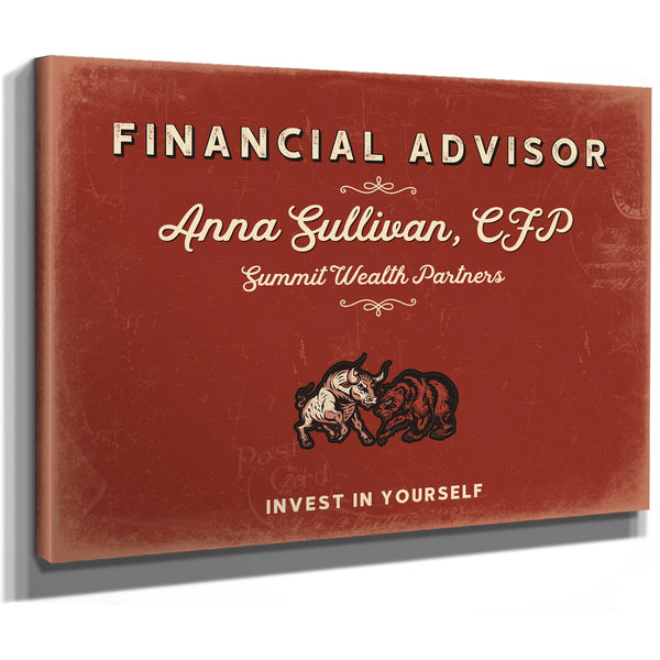 Personalized Financial Advisor Sign, Invest in Yourself, Brick & Black, image 8