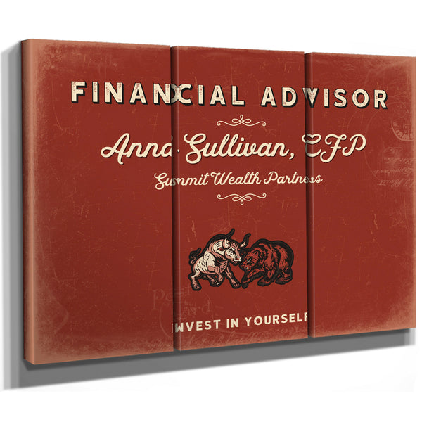 Personalized Financial Advisor Sign, Invest in Yourself, Brick & Black, image 14