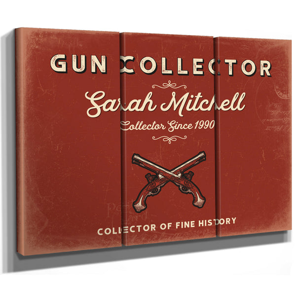 Personalized Gun Collector Sign, Collector of Fine History, Brick & Black, image 14
