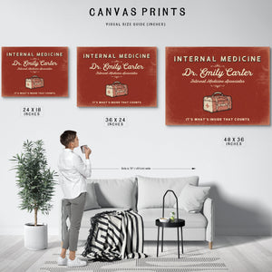 Personalized Internal Medicine Sign, It's What's Inside That Counts, Brick & Black, image 10