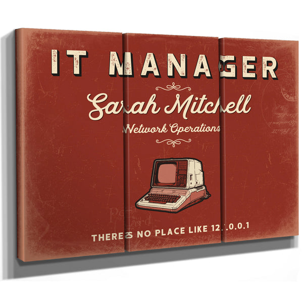Personalized IT Manager Sign, There's No Place Like 127.0.0.1, Brick & Black, image 14