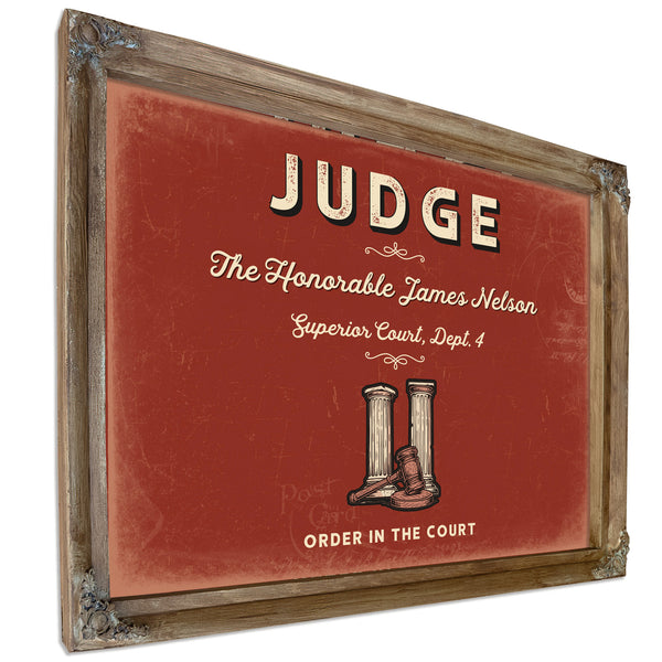 Personalized Judge Sign, Order in the Court, Brick & Black, image 6