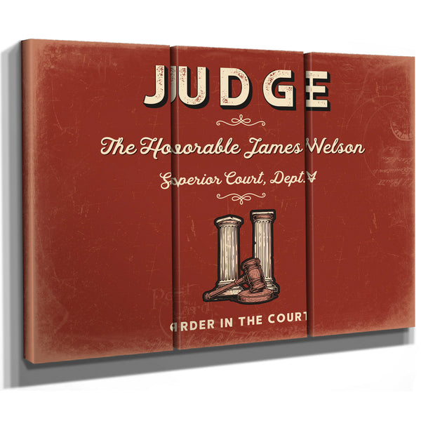 Personalized Judge Sign, Order in the Court, Brick & Black, image 14