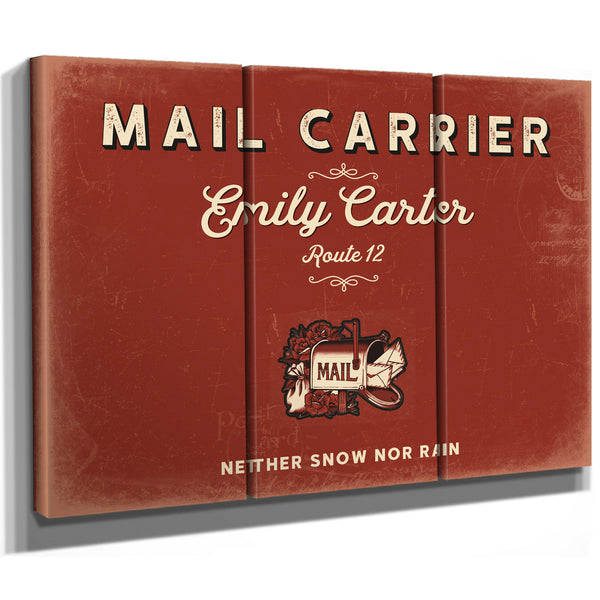 Personalized Mail Carrier Sign, Neither Snow Nor Rain, Brick & Black, image 14