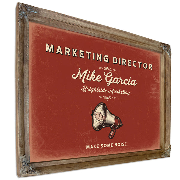Personalized Marketing Director Sign, Make Some Noise, Brick & Black, image 6