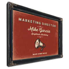 Personalized Marketing Director Sign, Make Some Noise, Brick & Black, image 1