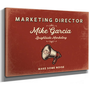 Personalized Marketing Director Sign, Make Some Noise, Brick & Black, image 8