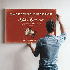 Personalized Marketing Director Sign, Make Some Noise, Brick & Black, image 9