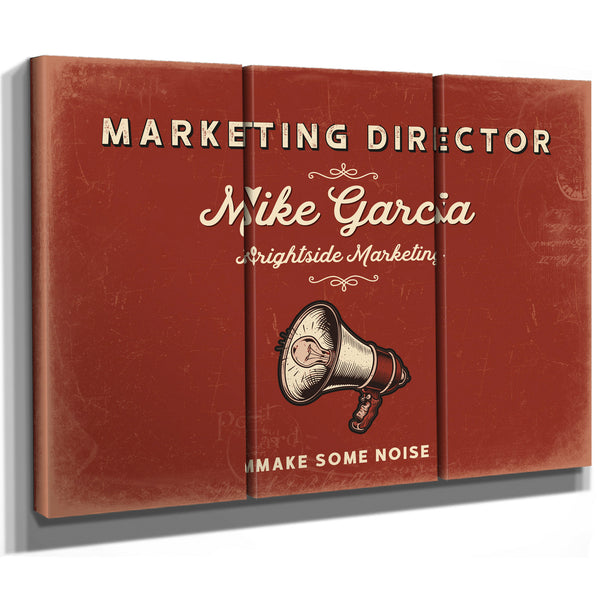 Personalized Marketing Director Sign, Make Some Noise, Brick & Black, image 14
