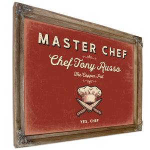 Personalized Master Chef Sign, Yes, Chef, Brick & Black, image 6