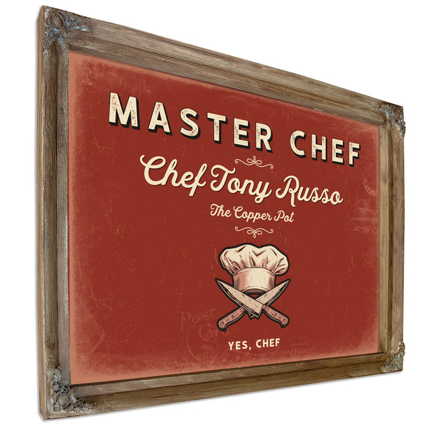 Personalized Master Chef Sign, Yes, Chef, Brick & Black, image 6