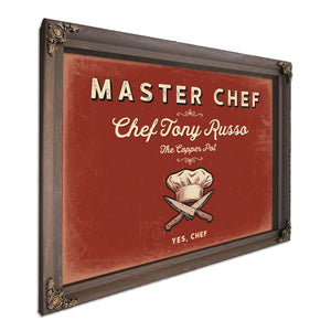 Personalized Master Chef Sign, Yes, Chef, Brick & Black, image 7