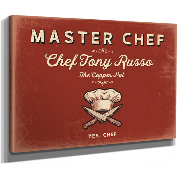 Personalized Master Chef Sign, Yes, Chef, Brick & Black, image 8