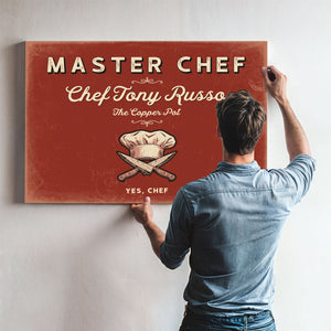 Personalized Master Chef Sign, Yes, Chef, Brick & Black, image 9