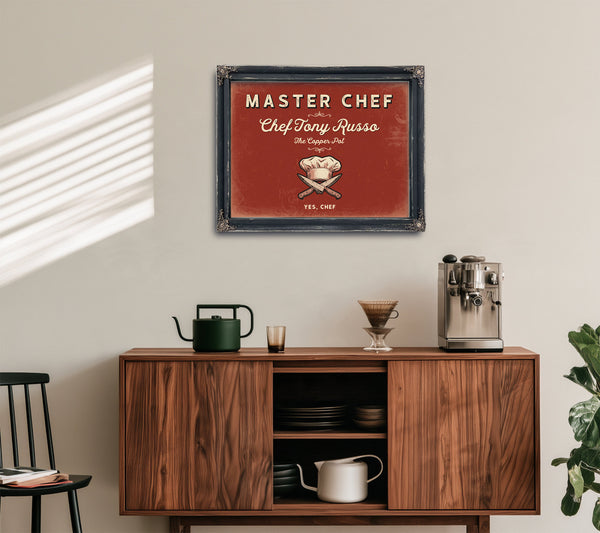 Personalized Master Chef Sign, Yes, Chef, Brick & Black, image 15