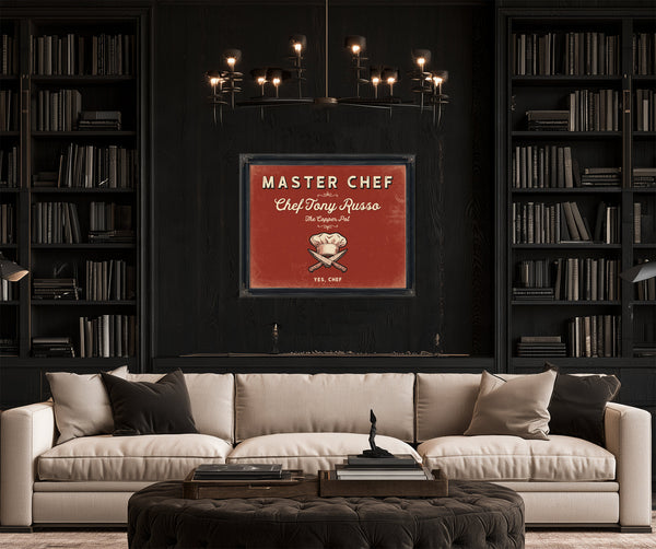Personalized Master Chef Sign, Yes, Chef, Brick & Black, image 16