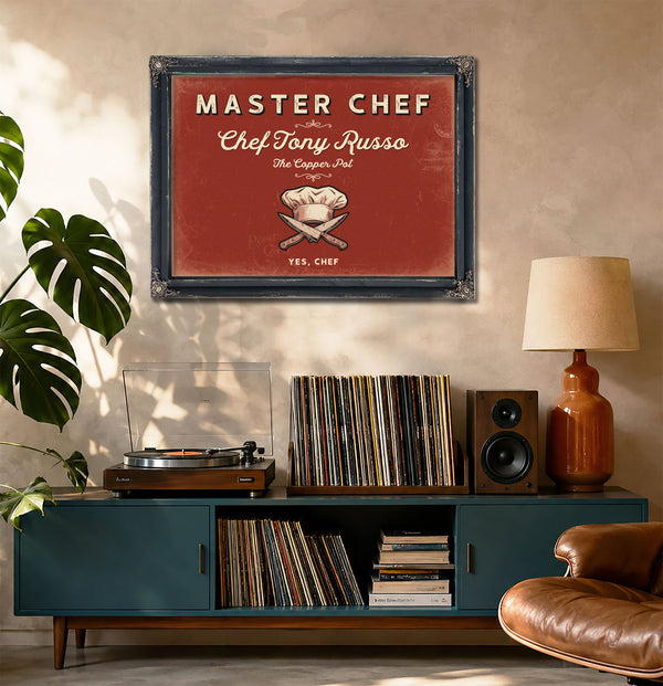 Personalized Master Chef Sign, Yes, Chef, Brick & Black, image 20