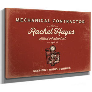 Personalized Mechanical Contractor Sign, Keeping Things Running, Brick & Black, image 8