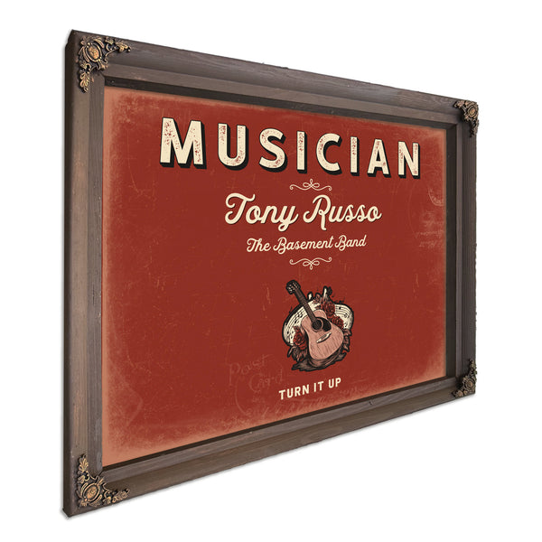Personalized Musician Sign, Turn It Up, Brick & Black, image 7