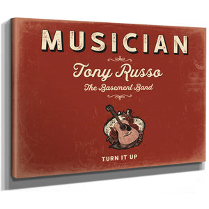 Personalized Musician Sign, Turn It Up, Brick & Black, image 8