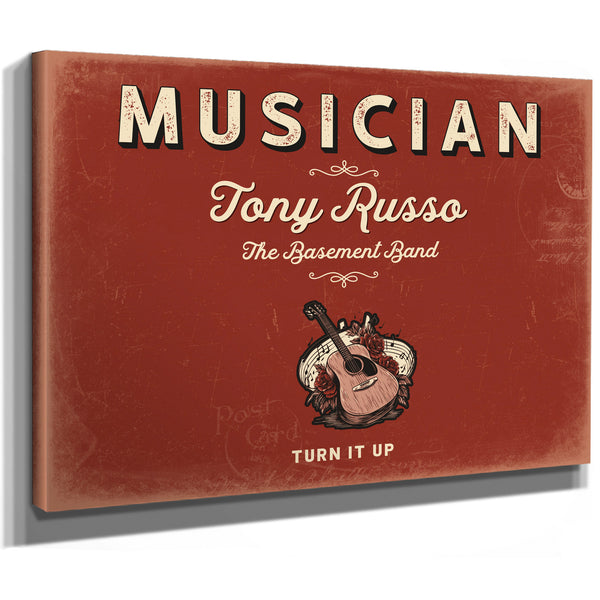 Personalized Musician Sign, Turn It Up, Brick & Black, image 8