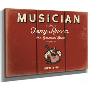 Personalized Musician Sign, Turn It Up, Brick & Black, image 14